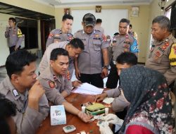 Jelang Pemilu 2024, Sidokkes Polres Way Kanan Lakukan Pemeriksaan Kesehatan Personel Pam TPS