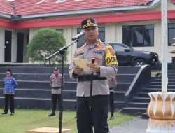 Upacara Hari Kesadaran Nasional Tahun 2024, Polres Way Kanan PTDH Dua Personel Polri