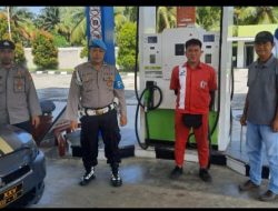 Tidak mau kecolongan polsek pesisir utara cek dan monitoring Antisipasi kecurangan SPBU pekon penengahan