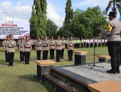 Polres Way Kanan Gelar Upacara Pelantikan Wakapolres, Kabagren, Kabag SDM, Kasikum Hingga Sertijab Kabagops, Kasatbinmas dan Kapolsek.