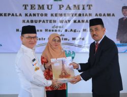 Sekretaris Daerah Kabupaten, Saipul, S.Sos.,M.IP menghadiri Acara Temu Pamit di lingkungan Kantor Kementerian Agama Kabupaten Way Kanan