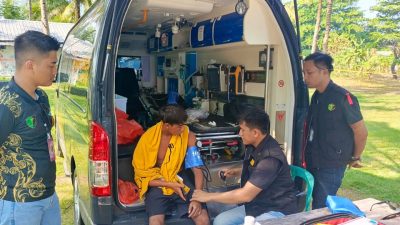 Subsatgas Dokkes Polda Lampung Berikan Fasilitas Layanan Kesehatan Atlet WSL Krui Pro 2024