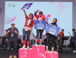 Polwan Polda Lampung Juara 1 Kategori Half Marathon 40+ Kemala Run 2024