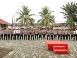 Upacara Serah Terima Jabatan Kabag Log, Kasat Reskrim dan Kasat ResNarkoba Polres Pesisir Barat