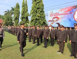 Hari Bhayangkara Ke 78,  Polres Way Kanan Gelar Upacara dan Syukuran