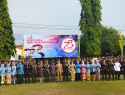 Bupati Way Kanan Raden Adipati Surya Hadiri Upacara Hut Bhayangkara ke-78