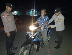 Waspadai Tindak Kejahatan, Polsek Negeri Besar Gelar Patroli KRYD di Jalan Kaliawi