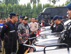 Pj. Gubernur Samsudin Mengikuti Apel Gelar Pasukan dan Perlengkapan, Pengamanan Pilkada Serentak Tahun 2024 Provinsi Lampung