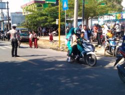 Berikan rasa Aman kepada Masyarakat dan Pelajar,  Sat Lantas Polres Pesisir Barat lakukan Pam Rawan Siang