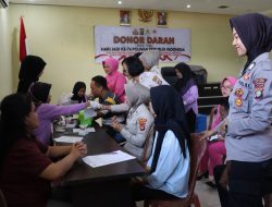 Jelang Hari jadi Polwan Ke – 76, Polres Way Kanan Gelar Bhakti Kesehatan Donor Darah