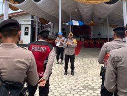 Pastikan Tahapan Pilkada Kondusif,  Kabagops Pimpin Pengamanan Pendaftaran Bakal Cabup dan Cawabup Way Kanan.