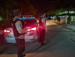 Patroli Malam, Polsek Baradatu Berikan Rasa Aman Warga Dari Kejahatan Jalanan