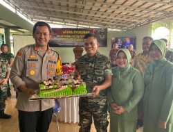 Polres Way Kanan Berikan Kejutan di Peringatan HUT TNI ke-79 di Kodim 0427/Way Kanan