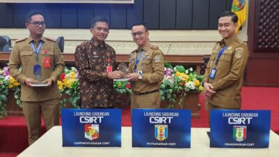Kadis Kominfotik Way Kanan Hadiri Acara Launching Computer Security Incident Response Team