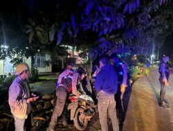 Satsamapta Polres Way Kanan Gelar Patroli Dialogis di Negeri baru.