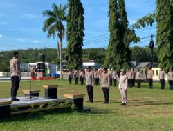 Apel Jam Pimpinan, Wakapolres Way Kanan Beri Motivasi Personel.