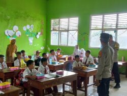 Dukung Program Pemerintah, Polisi Monitoring Uji Coba Makan Bergizi Gratis di Baradatu.