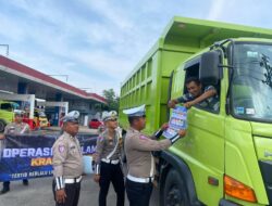 Operasi Keselamatan Krakatau 2025, Satlantas Polres Way Kanan Berikan Himbauan ke Pengguna Jala