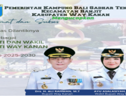 PEMERINTAH KAMPUNG BALI SADHAR TENGAH KECAMATAN BANJIT, KABUPATEN WAY KANAN