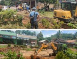Tokoh Masyarakat Rebang tangkas dan warga dusun 02 tajung aman Gotong Royong Perbaiki Jalan Provinsi