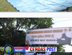 Idul Adha 1446 H, Polres Way Kanan Gelar Salat Bersama dan Penyembelihan Hewan Kurban*