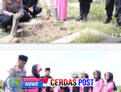 *Hari Bhayangkara ke 79, Kapolres Dampingi PJU Polda Lampung Anjang Sana ke Rumah Personel Yang Gugur Saat Bertugas di Way Kanan.*