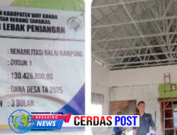 Pemerintah Kecamatan Rebang Tangkas adakan Monitoring dan Evaluasi Realisasi Dana Desa di Kampung Lebak Peniangan