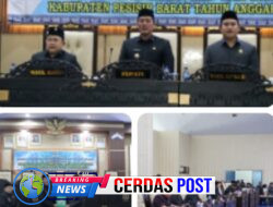 Bupati – Wakil Bupati Pesibar hadiri Paripurna DPRD Penyampaian Nota Keuangan KUA-PPAS APBD Perubahan Tahun Anggaran 2025