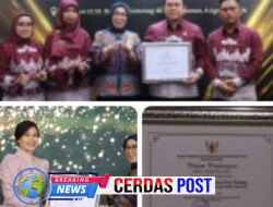 Bupati Ayu Asalasiyah Didampingi Kadis DP3APPKB Way Kanan Andi Oktaviandi Terima Penganugerahan Kabupaten Layak Anak