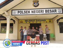 Curat di Way Kanan, Polsek Negeri Besar Ringkus Pelaku Curi Motor di Halaman Masjid