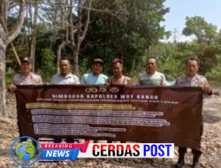 Cegah Kebakaran Hutan Dan Lahan, Polsek Negara Batin Gelar Sosialisasi di Kampung Gedung Jaya