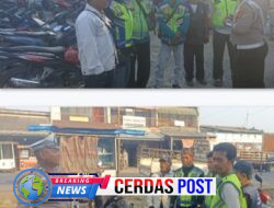 *Binluh di Pasar Baradatu, Satlantas Polres Way Kanan Ajak Pengemudi Ojek Pakai Helm SNI*