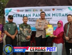 *Polres Way Kanan Gelar Gerakan Pangan Murah Serentak di Polsek Baradatu*