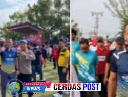 *Memeriahkan HUT RI ke-80, Polres Way Kanan Ikuti Olahraga Bersama Pemkab Way Kanan*
