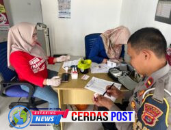 Hari Lalu Lintas Bhayangkara ke-70 , Kasat Lantas Gelar Bakti Kesehatan Donor Darah di RSUD ZAPA Way Kanan