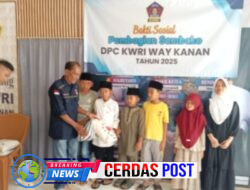 DPC KWRI Way Kanan Gelar Baksos: Bagikan Sembako Gratis untuk Yatim Piatu dan Fakir Miskin
