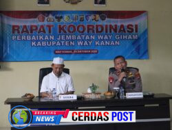Rakor Perbaikan Jembatan Way Giham, Polres Way Kanan Ajak Instansi Terkait Bersinergi Mendukung Keselamatan Dan Kelancaran Transportasi