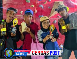 Tiga Atlet Panjat Tebing Way Kanan Raih Juara 1 di Lomba FPTI Bandar Lampung