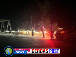 Cegah Laka Lantas dan Kejahatan Jalanan, Satlantas Polres Way Kanan Patroli Malam di Jembatan Way Giham*