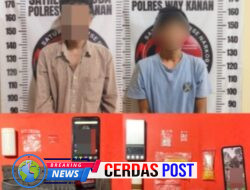 Satresnarkoba Polres Way Kanan Bekuk 2 TSK Diduga Edarkan Sabu di Gunung Labuhan*