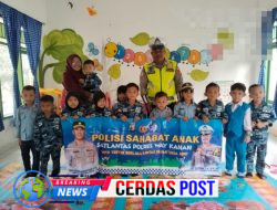 Polisi Sahabat Anak, Kanitkamsel Satlantas Polres Way Kanan Binluh di Paud Buah Hati Bunda