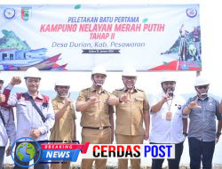 Penguatan Ekonomi Masyarakat Pesisir,  Wabup Pesawaran Hadiri Ground Breaking Pembangunan Kampung Nelayan di Desa Durian