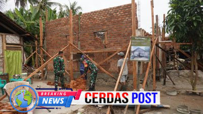Progres Rehab RTLH TMMD Kodim 0421/Lampung Selatan Masuki Tahap Konstruksi Utama