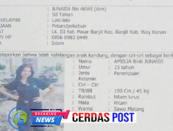 Amelia Remaja Asal Pasar Banjit Dilaporkan Hilang, Keluarga Minta Bantuan Informasi