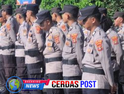 Polres Metro Polda Lampung Gelar Apel Sabuk Kamtibmas, Komitmen Bersama Masyarakat Jaga Kondusifitas Kota Metro*