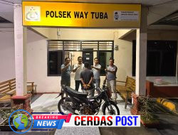Diduga Curi Motor, Pria Asal Tulang Bawang Diamankan Polsek Way Tuba