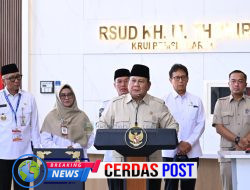 Bupati dan Wakil Bupati Pesisir Barat Sambut Presiden Prabowo Subianto Resmikan RSUD KH. MUHAMMAD THOHIR Krui