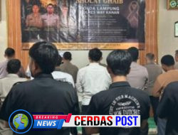 *Polres Way Kanan Gelar Salat Gaib Doakan 3 Polisi Gugur Dalam Tugas di Katingan Kalimantan Tengah*