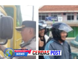 Aksi Sosial Sambut HUT RI ke-81, Satlantas Polres Way Kanan Bagikan Bendera Merah Putih Gratis ke Pengendara*