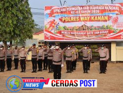 Peringati Haornas ke-43, Polres Way Kanan Dorong Budaya Hidup Sehat dan Solidaritas Personel*